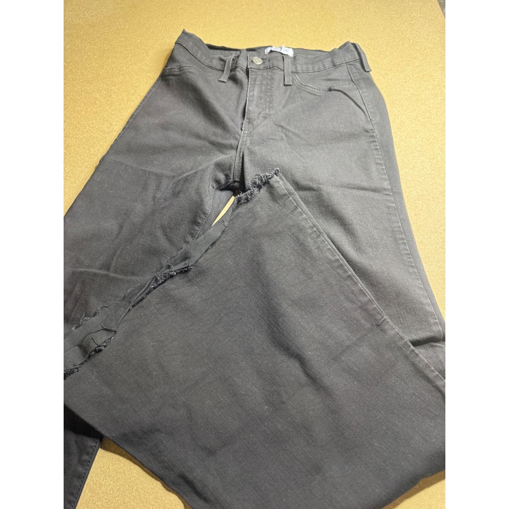Judy‎ Blue Black High Rise Extreme Flare Raw Hem Jeans 8286 Size 9/29